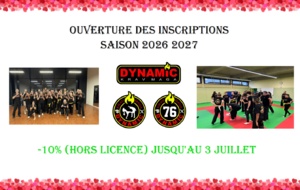 Inscriptions saison 2026-2027