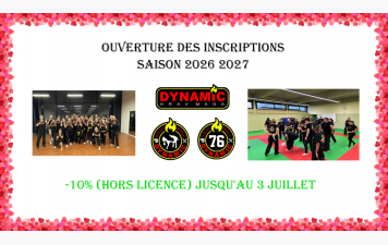 Inscriptions saison 2026-2027
