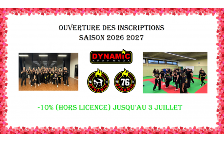Inscriptions saison 2026-2027